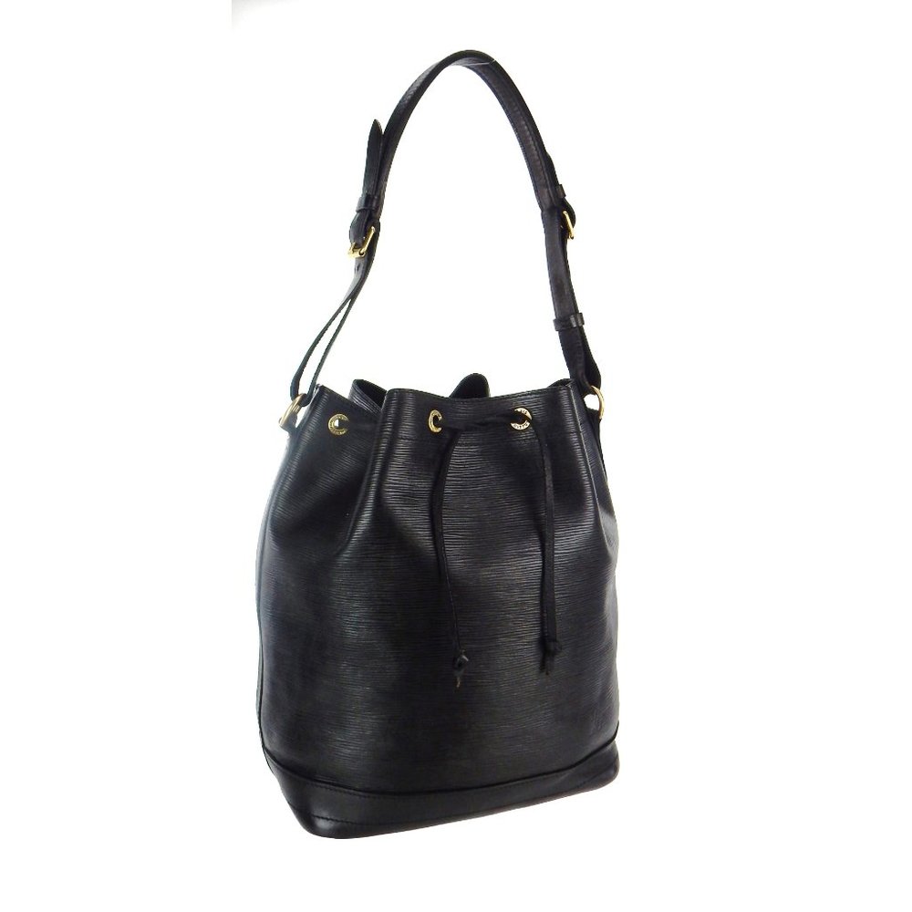 Vintage LOUIS VUITTON Black Epi Leather Noe Drawstring Shoulder Bag